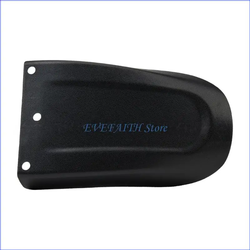 124B Front End Mudguard Panel for Motorcycles, Black Plastic Front Wheel Cover with Curved Coverage Textured Finish and