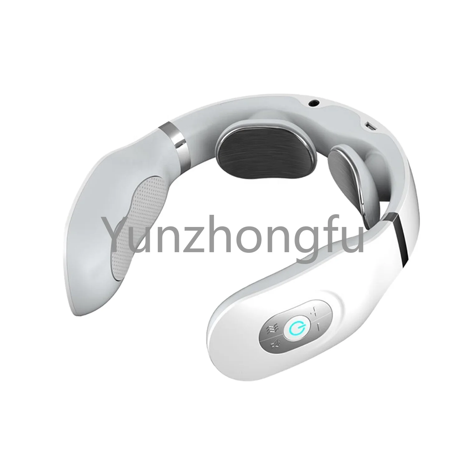 Canada in Stock New products Cervical neck vibration pulse intelligent hot compress rechargeable neck massage white