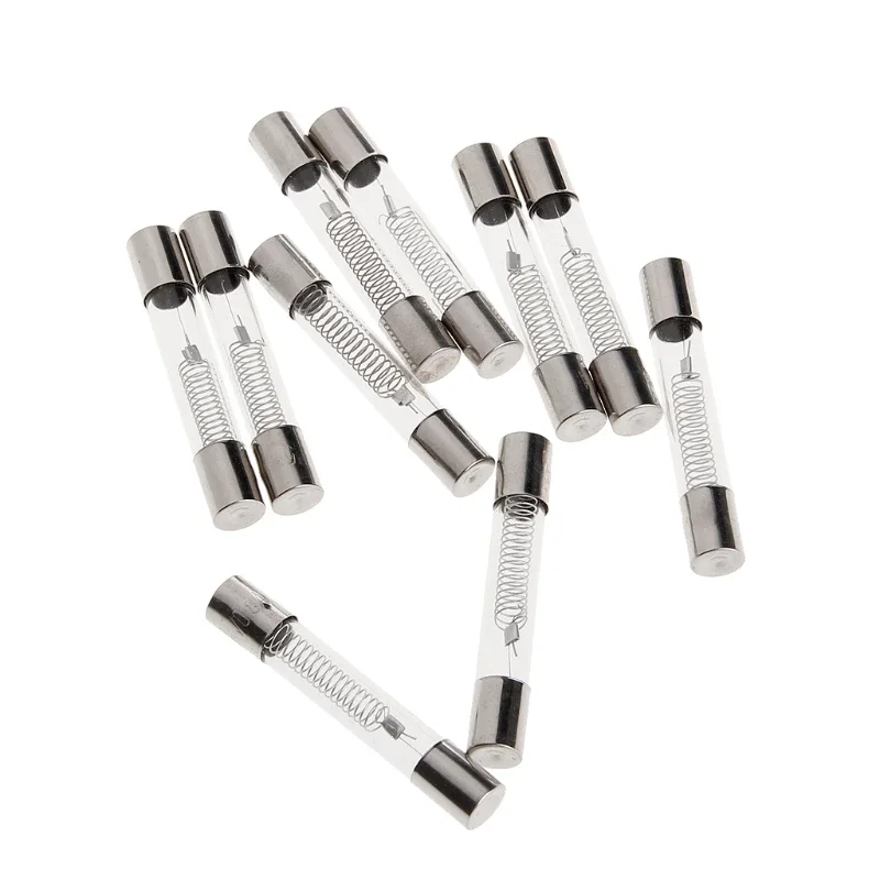 10 Pcs Microwave Oven Fuses Tubes 5KV 0.8A 800MA Microwave Quick Blow Glas Tube Replacement Parts