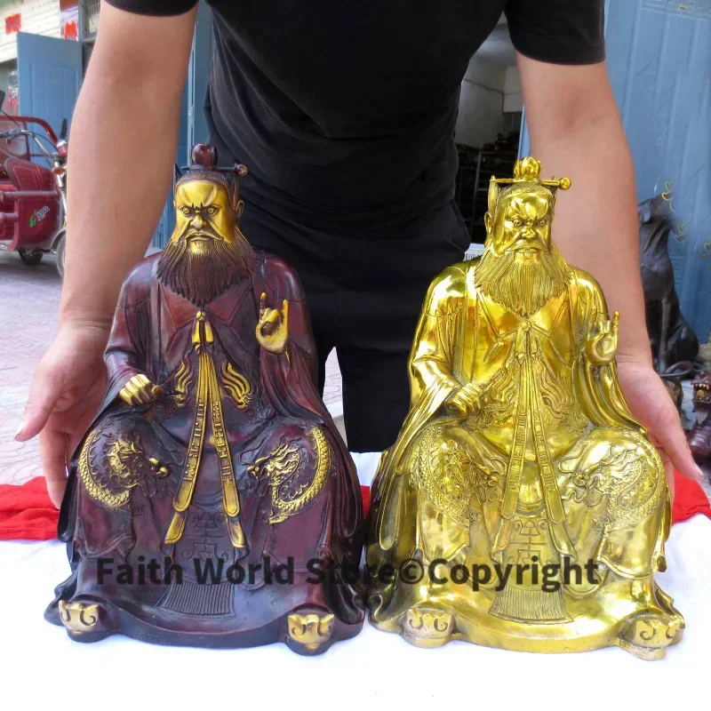 large Asia Taoism Buddhism Buddha God statue HOME Exorcism exorcise evil spirits bless safe ZHANG TIAN SHI God bronze statue