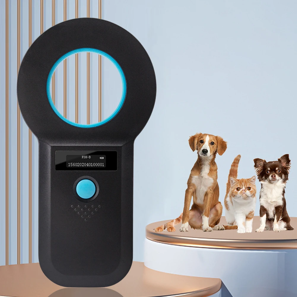 Handheld Animal RFID EMID Reader Rechargeable EMID FDX-B(ISO11784/85) Pet Chip ID Scanner Pet Tag Scanner for Cat Dog Pet Animal