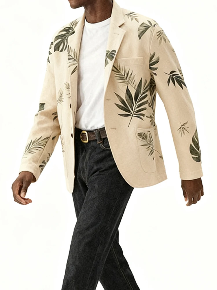 2026 Spring Autumn New Casual Mens Blazer Jacket Slim Fit Long Sleeve Button-up Jackets Men Stylish 