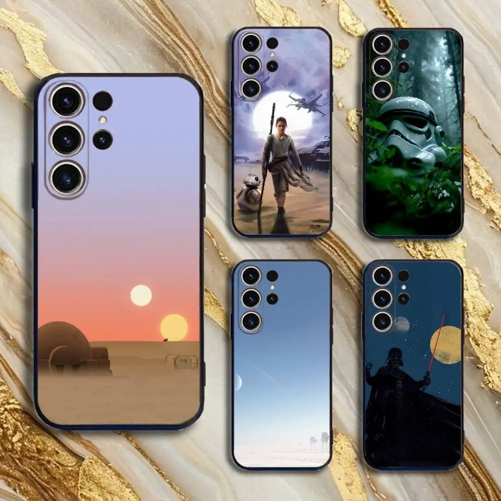 

Graphic design-S-star W-warss Phone Case For SamsungS25,24,21,22,23,30,Ultra,20,Plus,Fe,Lite,Note,10,9,5G Black Cover