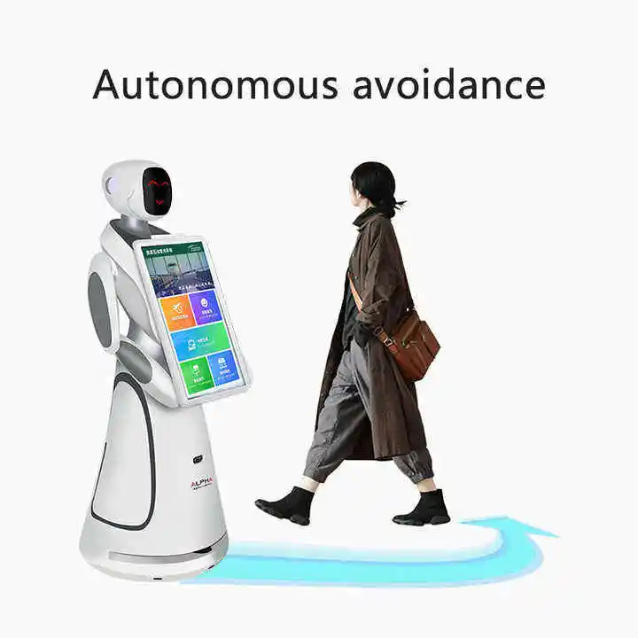 서비스 로봇 다기능 음식 배달 로봇 터치 스크린 및 음성 상호작용 기능을 갖춘 스마트 다이닝용