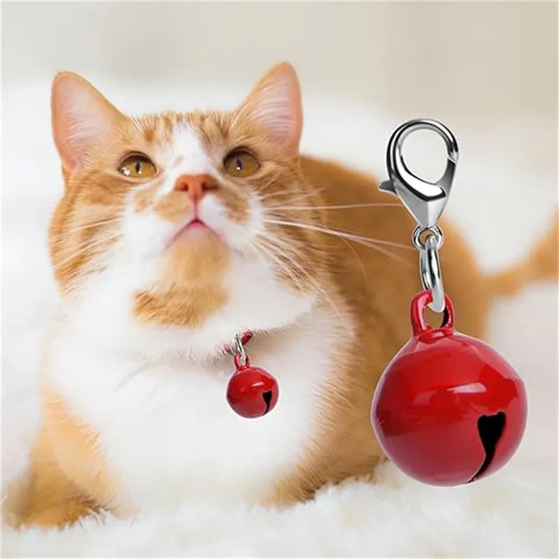 10pcs Pet Dog Cat Collar Bell DIY Accessories For Collar Loud Bell kitten Safety Hook colored bell Keychain Bell Pendant