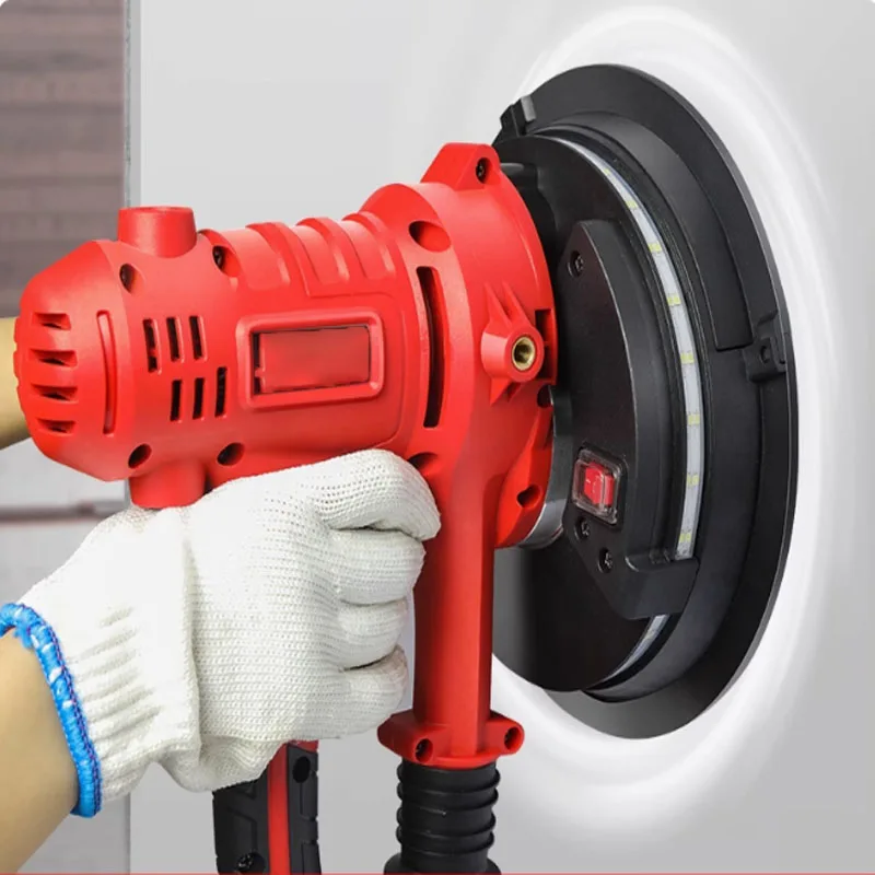 Dustless ไฟฟ้า Drywall Sander Wall Putty ขัดเครื่องบดมือ LED คู่เครื่องบดเครื่องบดสําหรับตกแต่งบ้าน