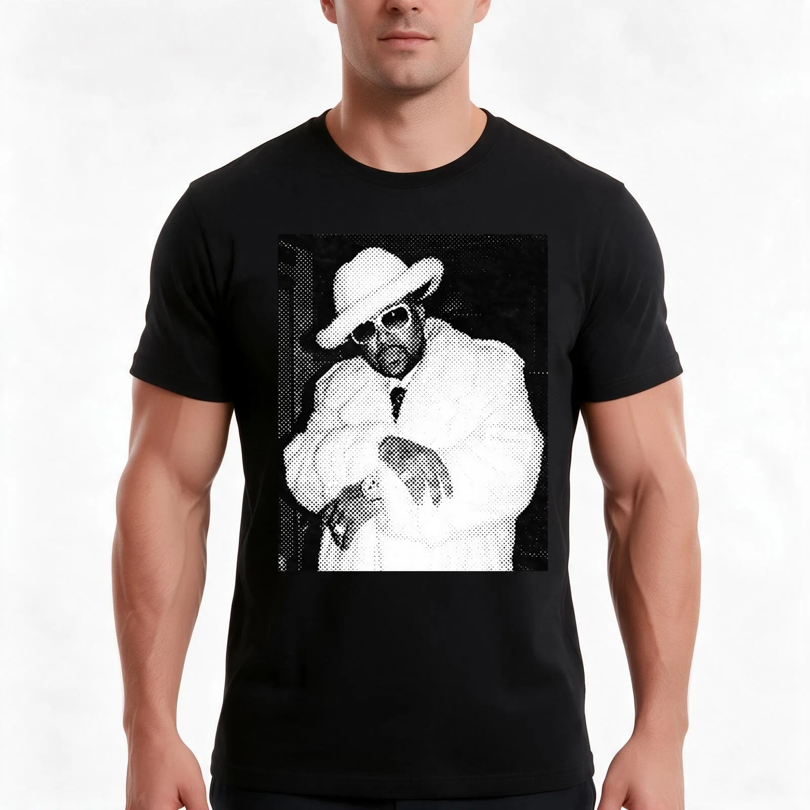 Sweet James Jones - Halftone T-Shirt, Summer Casual Cotton Tee, Oversized Streetwear Tops, Vintage Graphic Print, 100% Cotton