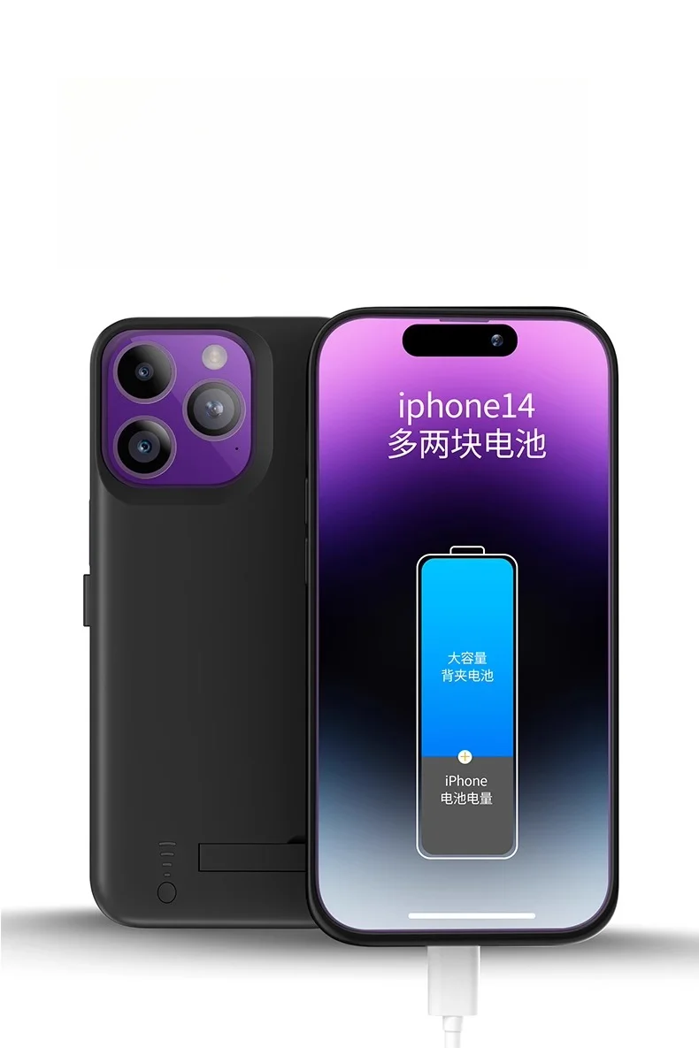 2026 brand new 20000mAh large capacity silicone phone case suitable for iPhone 15/14/13/12 Mini/11 Pro batteries featuring fast