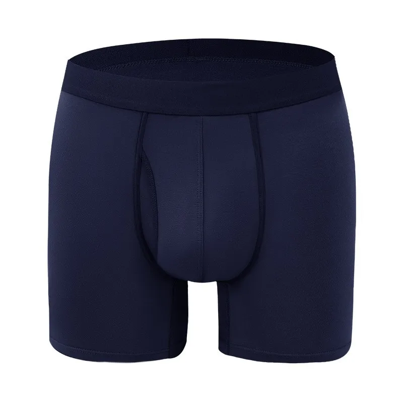 Großer Beutel für Herren, Boxershorts aus Bambusfaser, atmungsaktive Unterwäsche mit Öffnung, mittlere Taillenhöhe, Sport-Unterhose, feuchtigkeitsableitend, weich und kühl – Detail 17