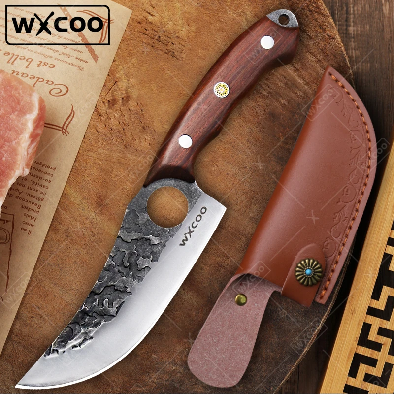 

WXCOO Professional Chef's Knife Stainless Steel Kitchen Knives Forged Boning Knife Universal Meat Cleaver Bone Chopping Cutter