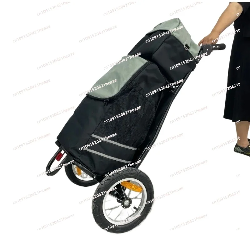Suitable for  125 x 56 x 90 cm Unisex – Adult's Stalwart 2 Shopping Bicycle Trailer, Black