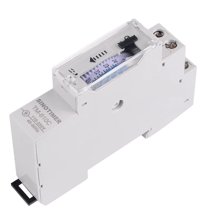 110-250V 16A Quartz Mechanical Timer 24 Hours Programmable Din Rail Relay 15 Minutes Interval Time Switch Gauge Instruments