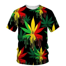 2022 Plant Poisonous Weed Summer Men's Sportswear Outfit 3D Printed T-Shirt + Shorts Short Sleeve Hip Hop Sportswear