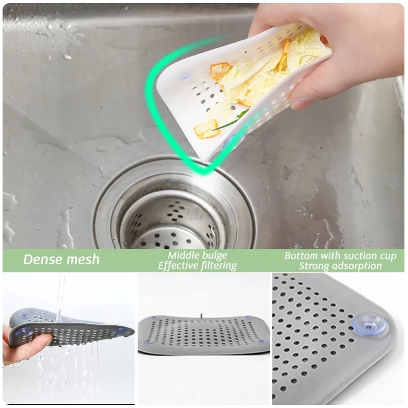 Drain Hair Catcher Filter Sink Anti-blocking Strainer Bathtub Shower Floor Silicone Stopper Cover Kitchen Bathroom Accessories