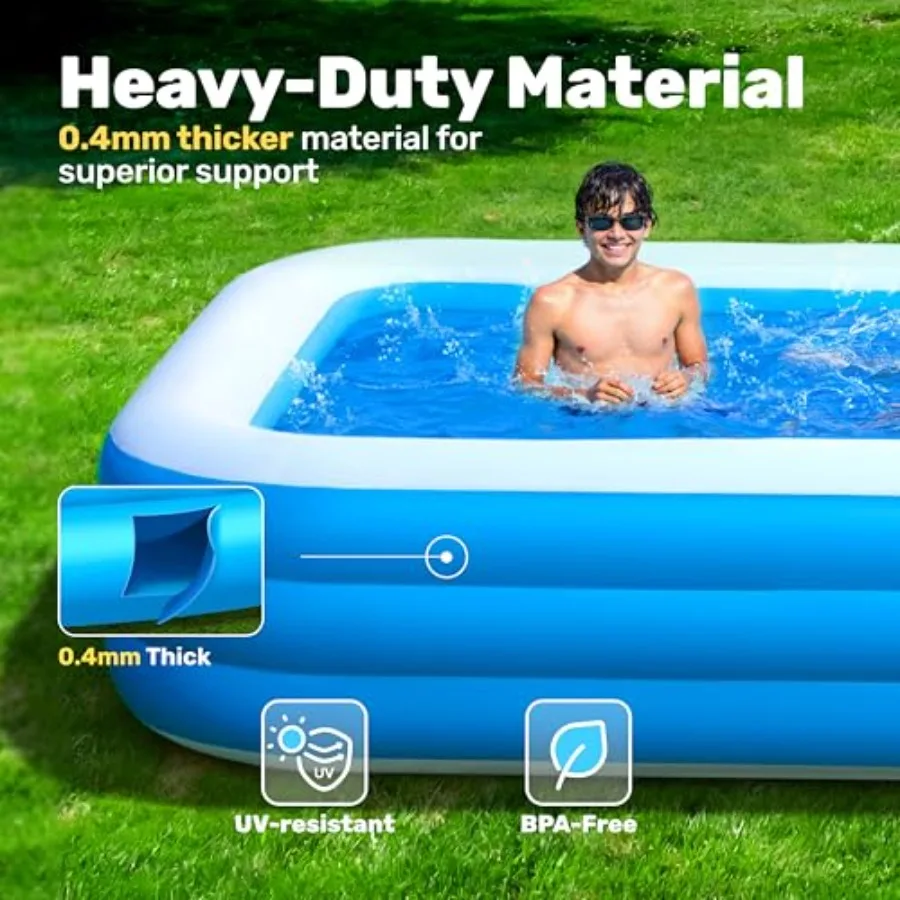 Inflatable Pool for Adults with Seats, 120