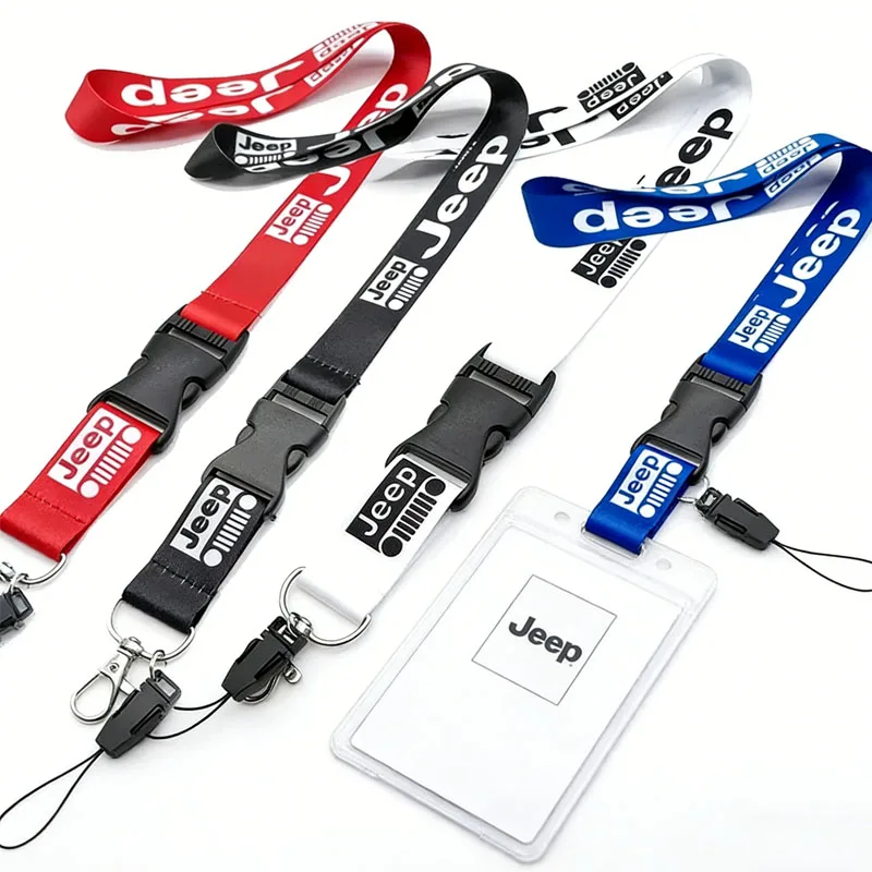 Car Logo Key Pendant Holder for Jeep Grand Cherokee Liberty Renegade Wrangler Patriot Compass Nylon Rope Lanyard Strap Keychain view 5