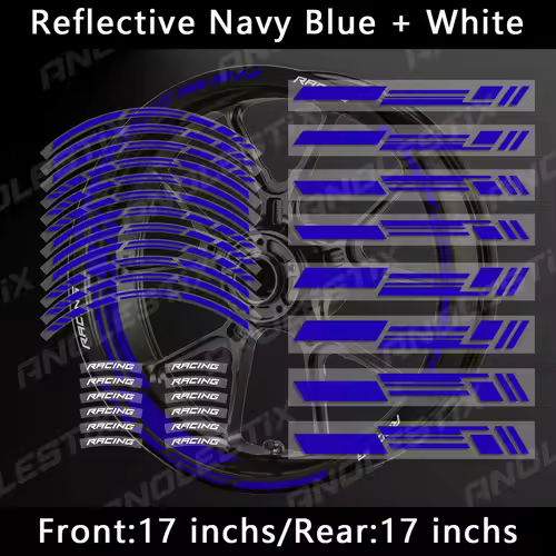 Reflective Motorcycle Wheel Stickers Hub Decal Rim Stripe 17 Inchs For YAMAHA Honda Kawasaki Suzuki BMW KTM Husqvarna Triumph - Image 23