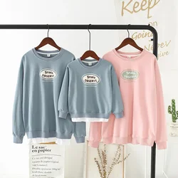 Family Matching Outfits Mom Dad Son Daughter Sweatshirts Autumn Winter Cotton Long Sleeve Tops Couple Tees Baby Boy Girl Clothes