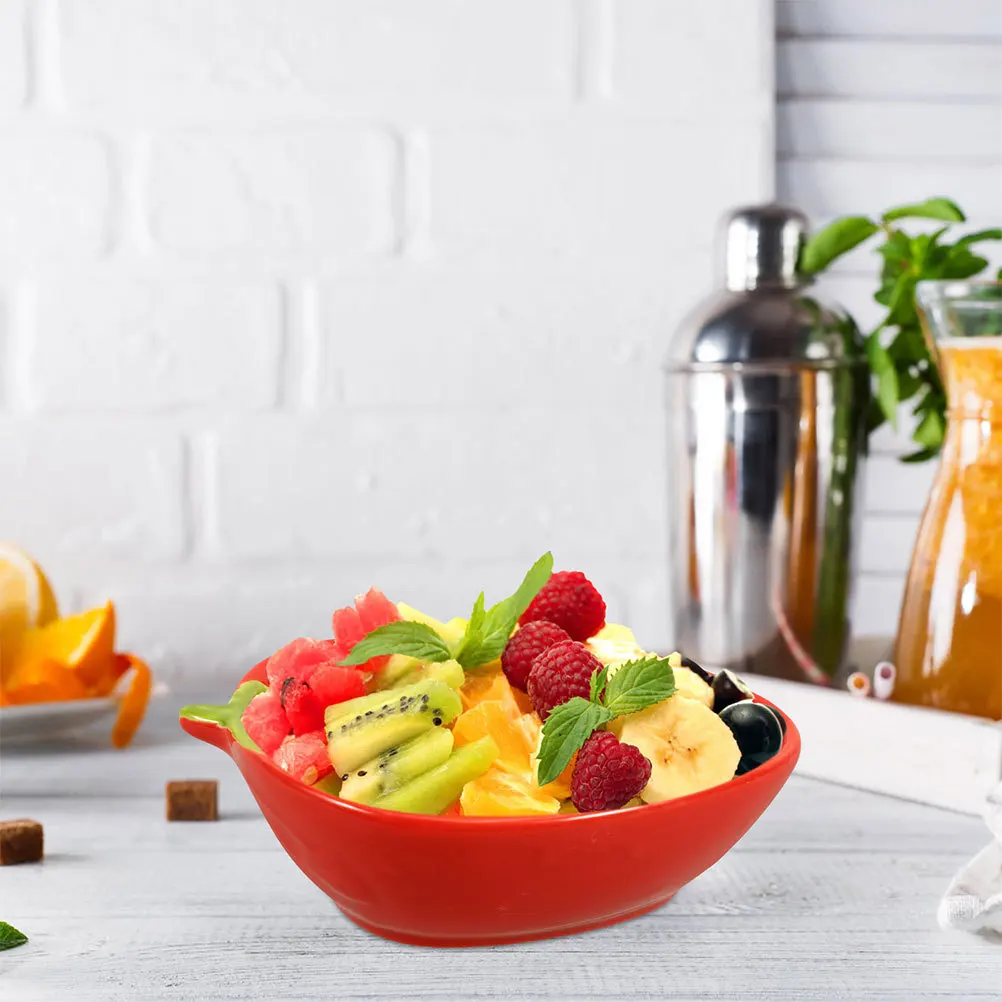 

2Pcs Versatile Ceramic Strawberry Bowls for Desserts Snacks Fruits Party Decorations Home Use Strawberry Ceramic Bowl