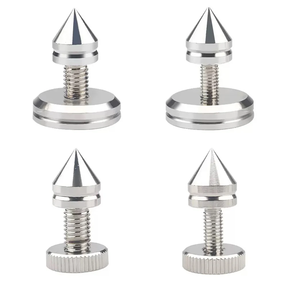 Hi-End Pure Copper Rhodium Plated Speaker Spikes Height Shock Absorber Feet Pegs for CD Player Speaker Audio Amplifier