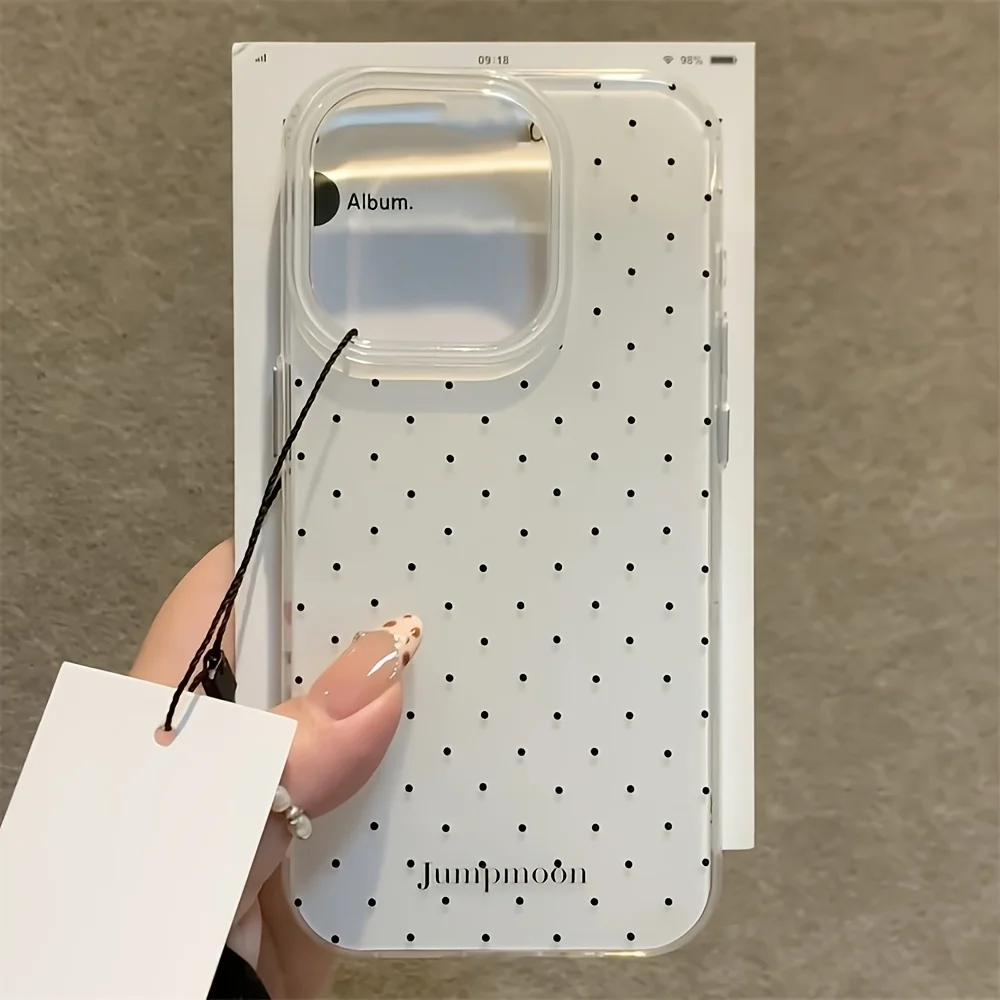 Simple Pink Polka Dot Design Phone Case for Samsung Galaxy S25 S24 S23 S22 S21 FE Ultra Plus 4G 5G Feather Texture Back Cover - náhled 5