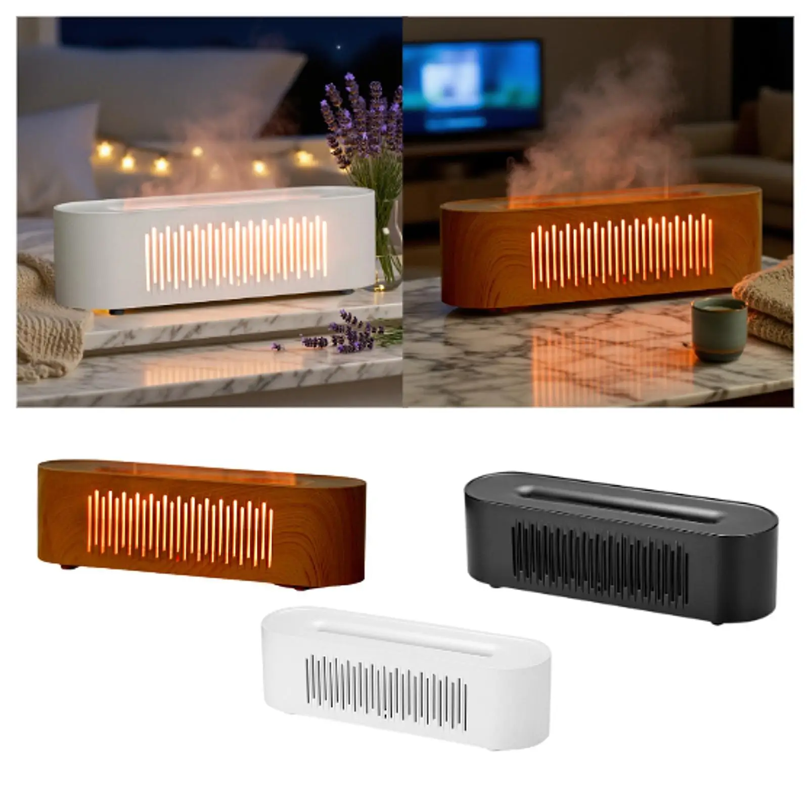 Umidificador de ar Nightlight Difusor de óleo essencial para mesa de viagem de quarto