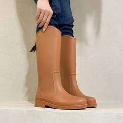 Women High Rubber Boots for Women Waterproof Work Garden Galoshes Female Rain Shoes Woman Rain Boots Botas De Caza Espanolas