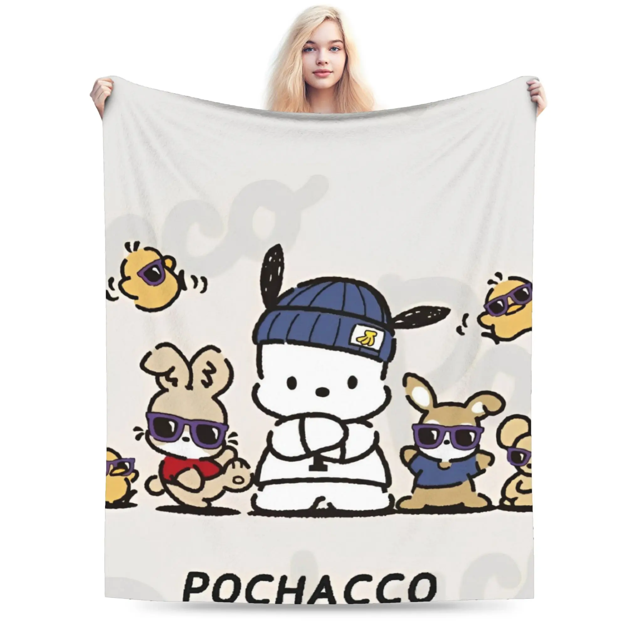 

Аксессуары Pochacco, одеяло из мягкого флиса, покрывало Relax