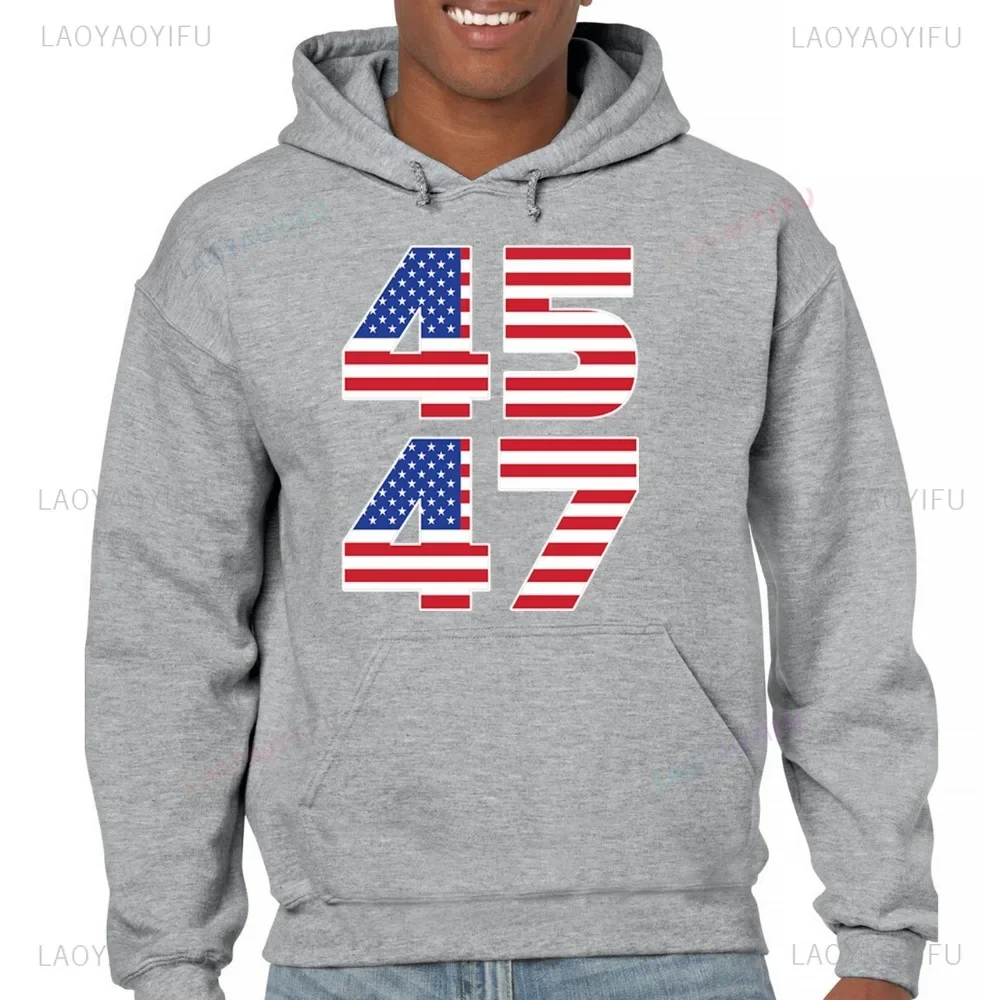 45 47 Donald Trump 2024 Take America Back Election - The Return Hoodie Funny Pro-Trump Fans Streetwear 4th of July Costume Gifts