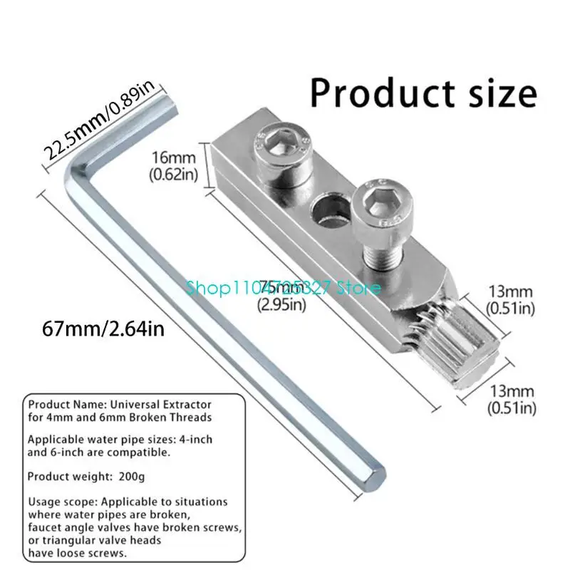 D8KF Broken Wire Extractor Tap Screw Removers Water Tap Valves Threading Tools