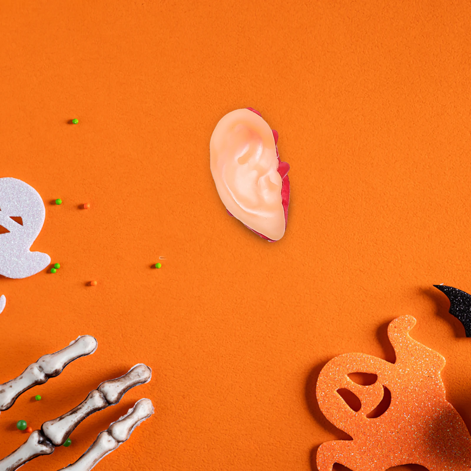 

10Pcs Halloween Human Organs Decoration Safe Creepy Party Adornment Haunted House Props Ear Skin Color