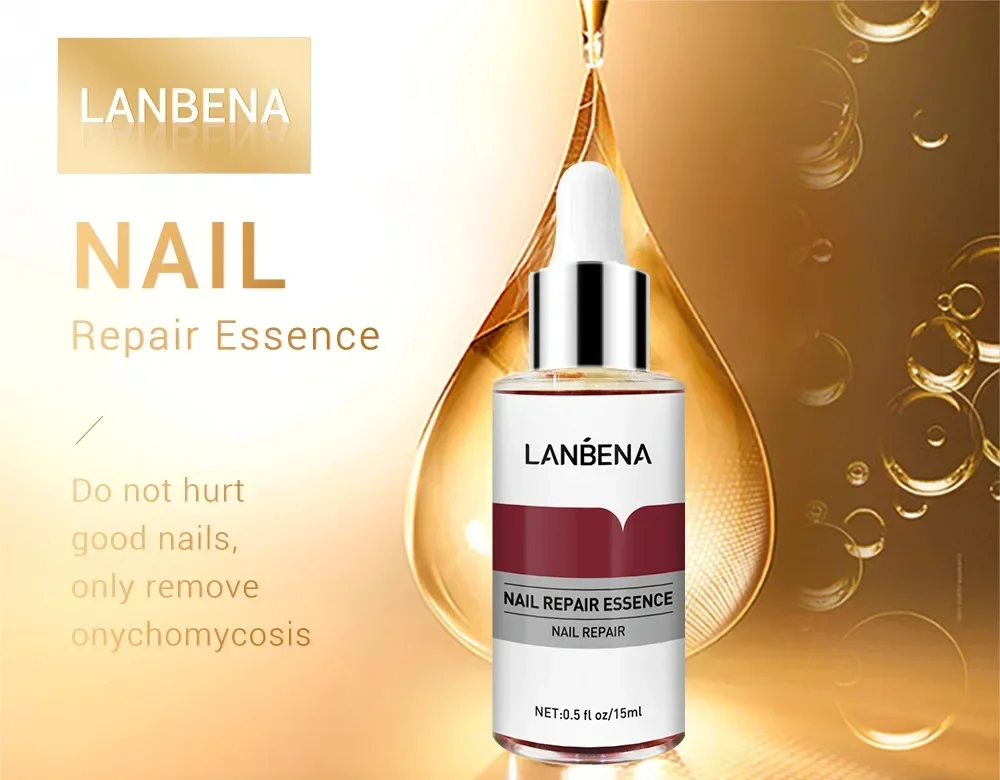 Lanbena Blue Beina Nail Essence Repair Care con 1 Lima pequeña de 15ml