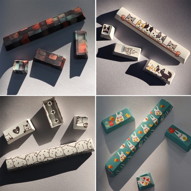 Dye-subbed PBT 4 Keycaps Keycap, Spacebar Keycap,  Keycap Enter Keycap Wear-Resistant KeyCap Customized Keycap