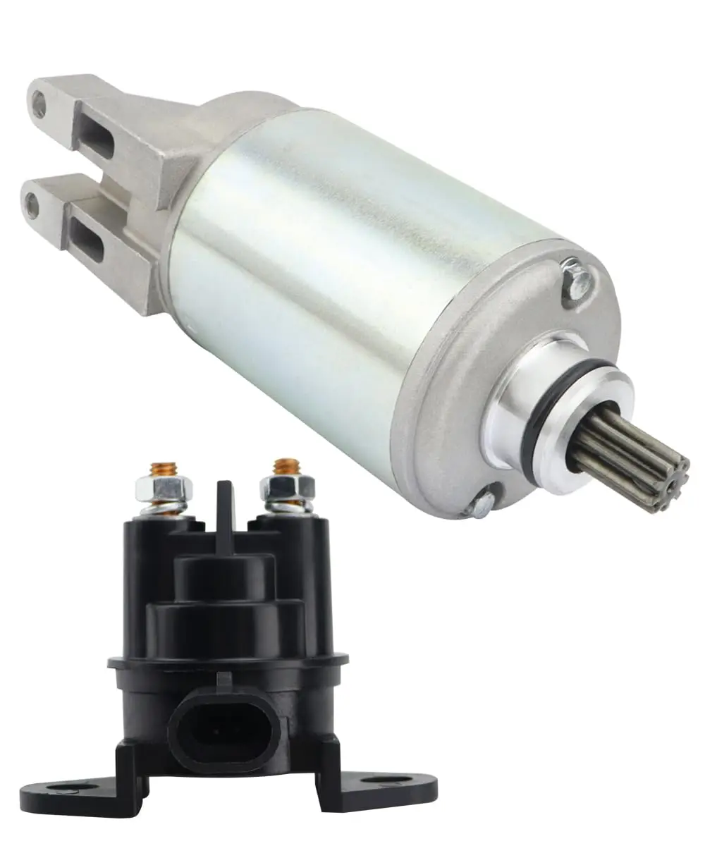 Arrancador y relé para Bombardier Traxter 500 1999 2000, 711-296-120 711296120 18819 410-52115, Traxter 500 Starter 2000 Traxter 500
