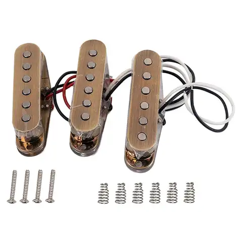 Electric Guitar Pickup Set Alnico 5 Hand Wound Tight Bottom Clarity for Fender ST Strat Replacement