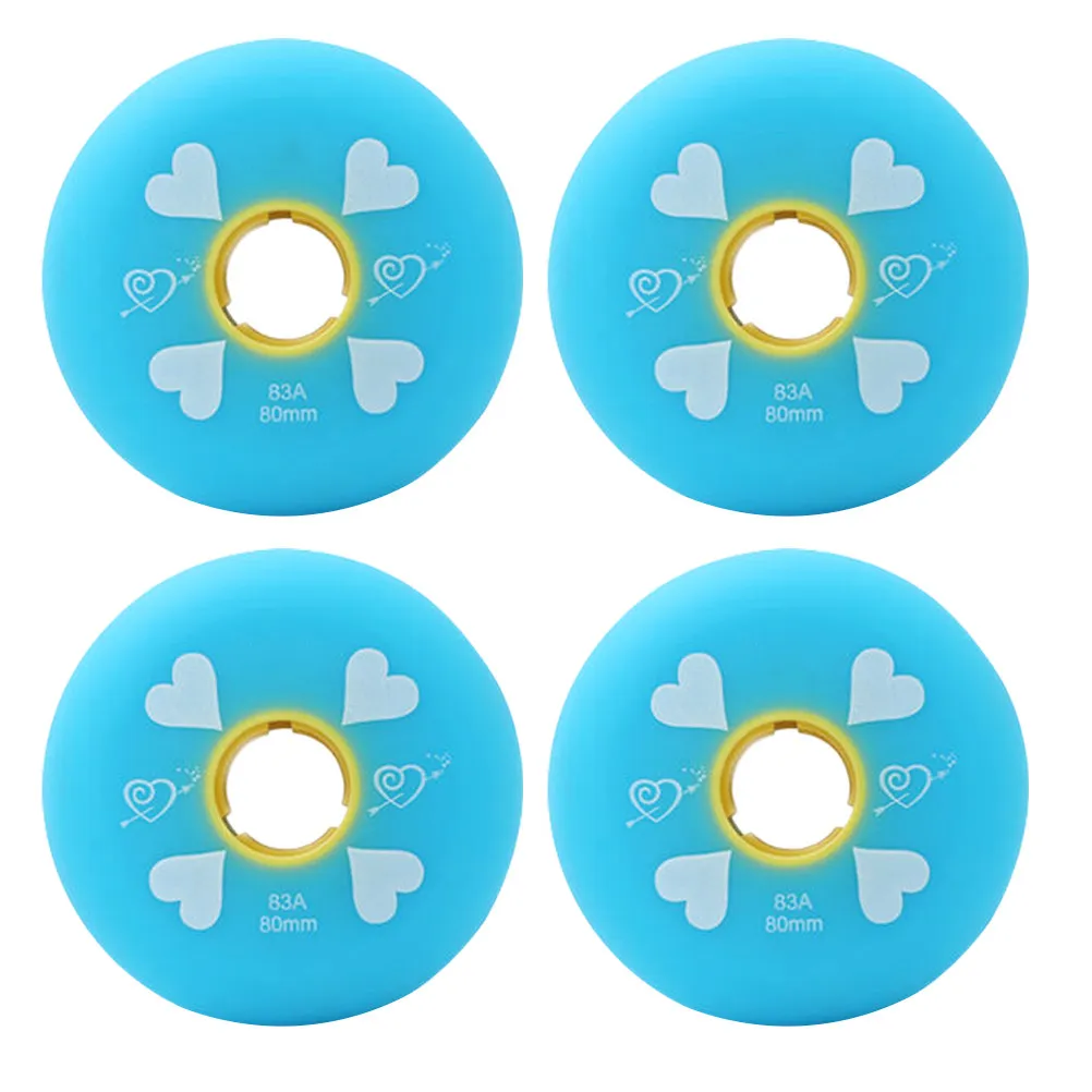

4Pcs Professional Grade Rubber Roller Skate Wheels for Indoor Rinks Long-Lasting Abrasion-Resistant Inline Skating Replacement