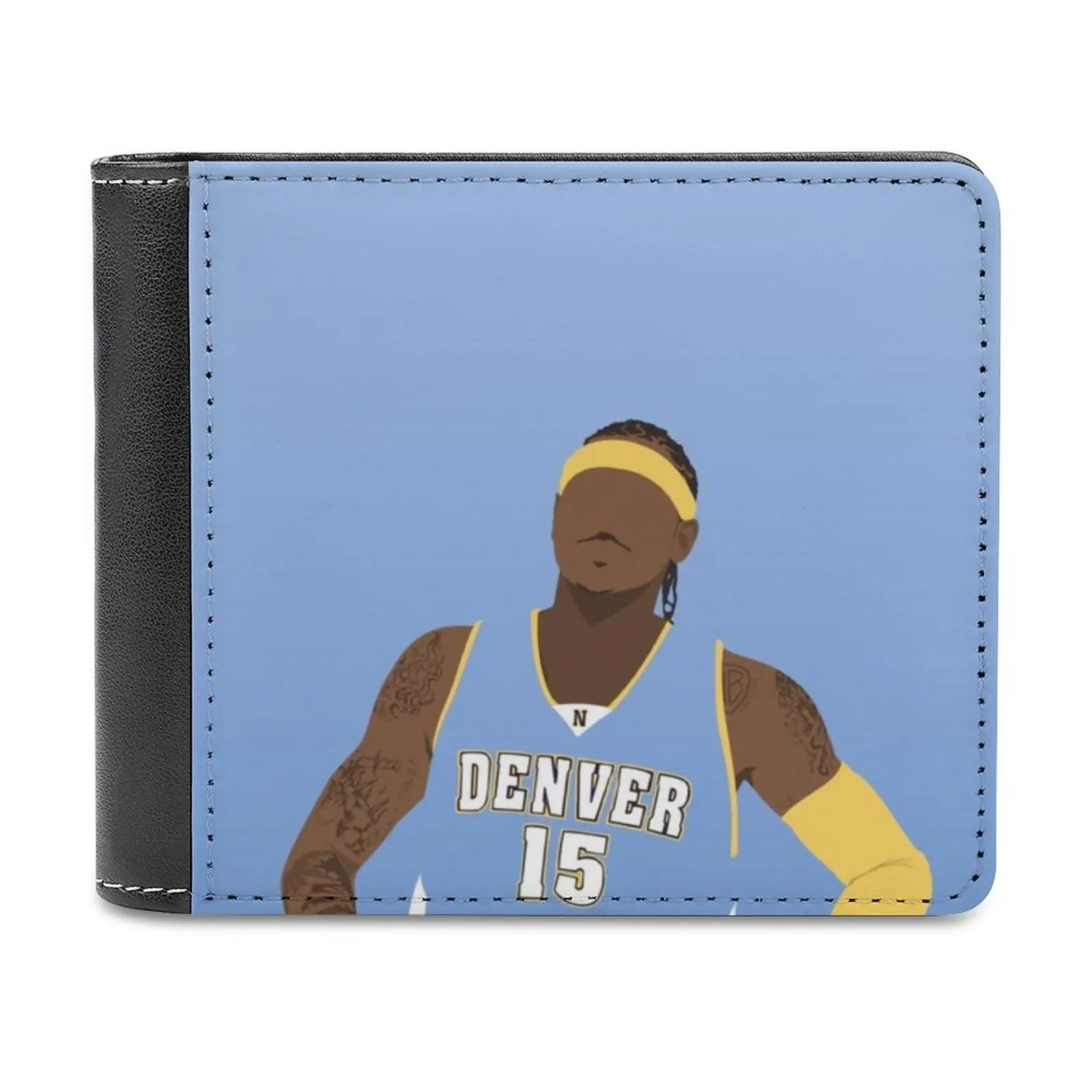 Carmelo Anthony Leather Wallet Men Classic Black Purse Credit Card Holder Fashion Men's Wallet Carmelo Anthony Melo Basketball