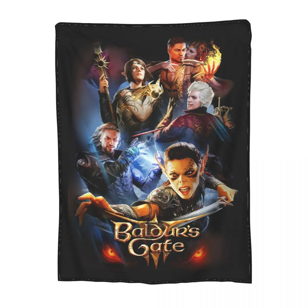 Cobertor de Jogo Multifuncional para Quarto, Super Macio, Lã para Cama, Acessórios Decorativos, Lance de Baldur Gate 3, BG3