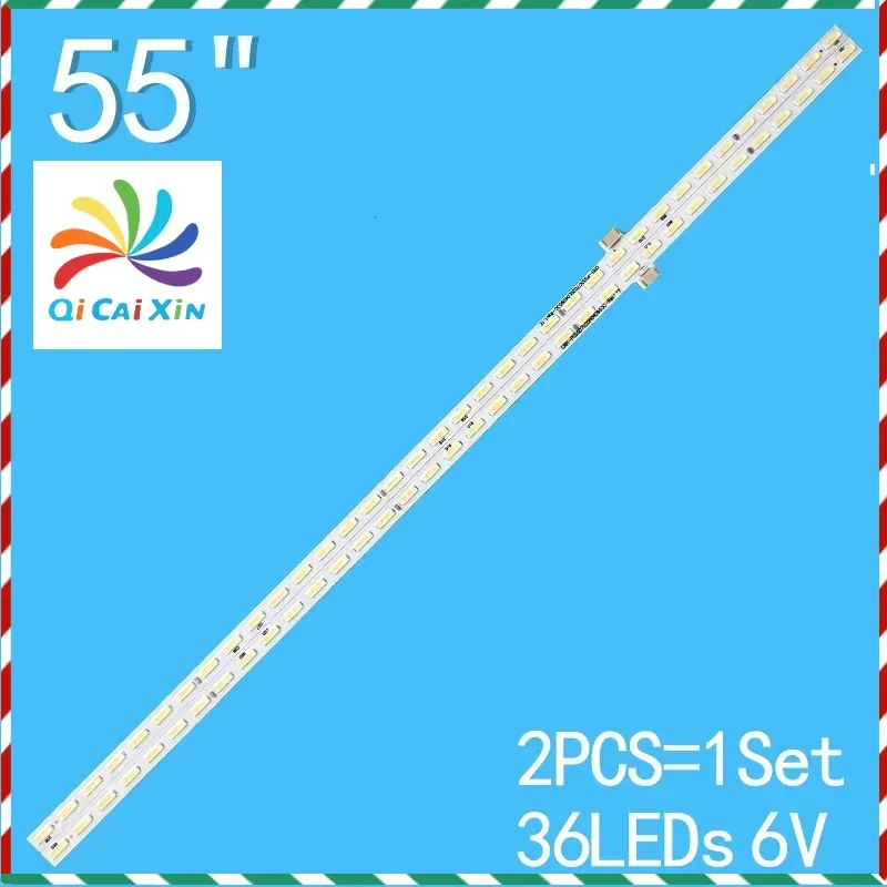 342 mm LED-achtergrondverlichtingsstrip Voor 36 lampen CRH-PS55D7020R 040953 C-REV1.1E