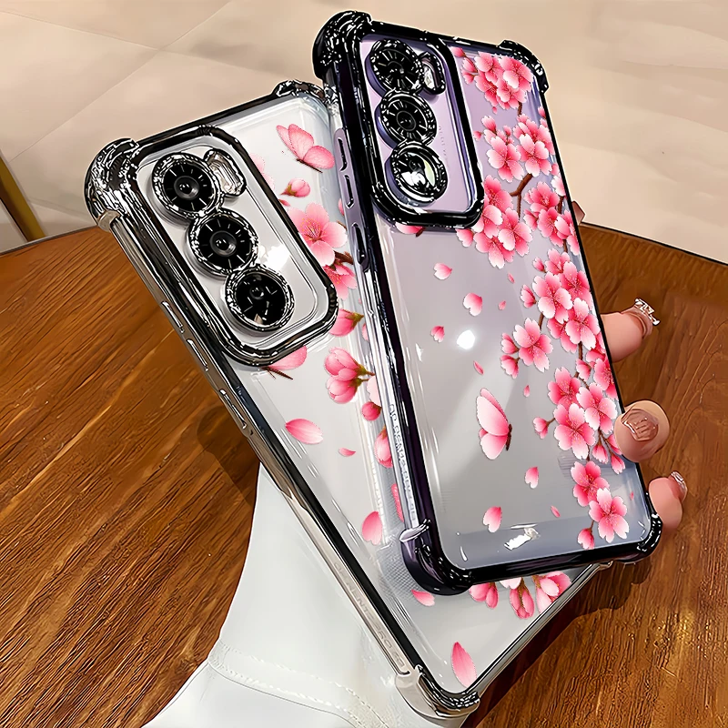 غطاء هاتف بنقشة زهور الخوخ الو - مراجعة Oppo Reno 12 وسعره