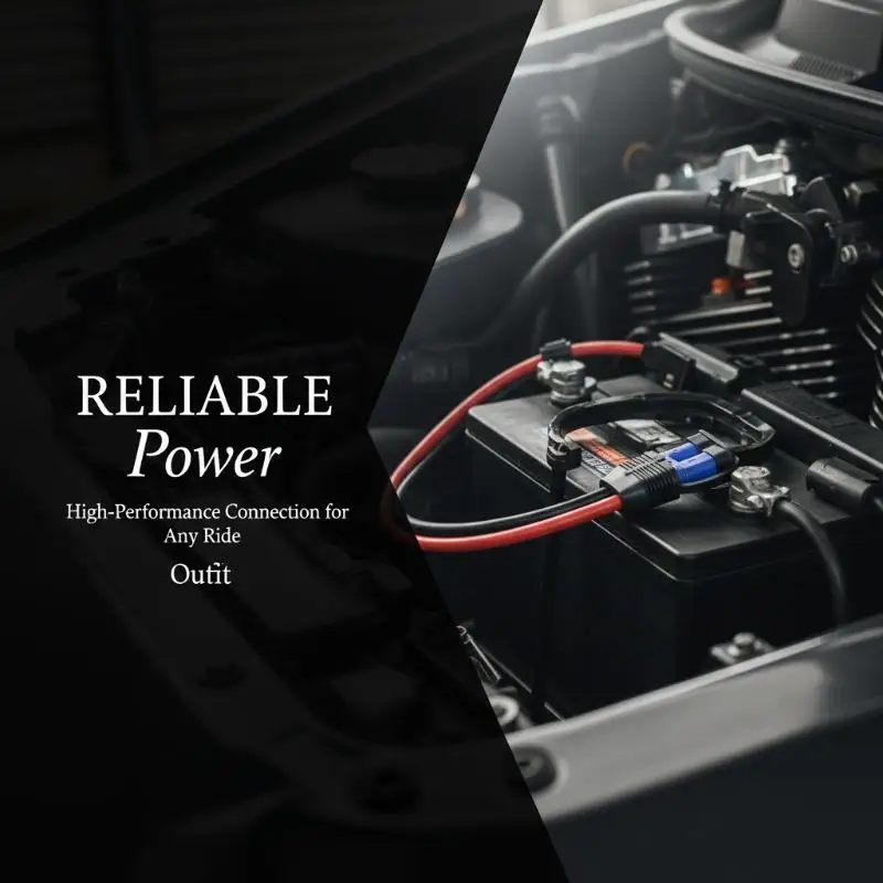 100W EC5 Motorcycle Emergency Start Wire High-power 10AWG Silicone Line EC5 Male Female Plug To O-type Terminal Connection Cabl