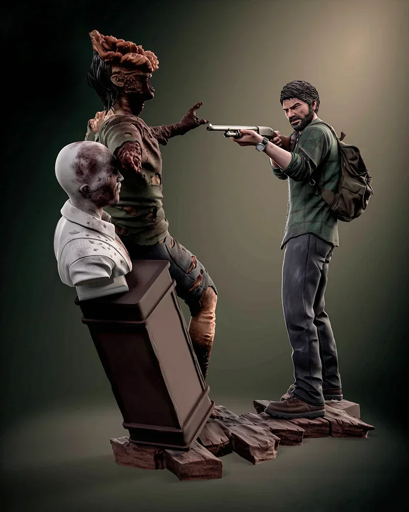 

1/24 75mm 1/18 100mm Resin Model Kits Last US Joel Zombie Sculpture 1/24 75mm Figurine Unpainted Painted RW-1212