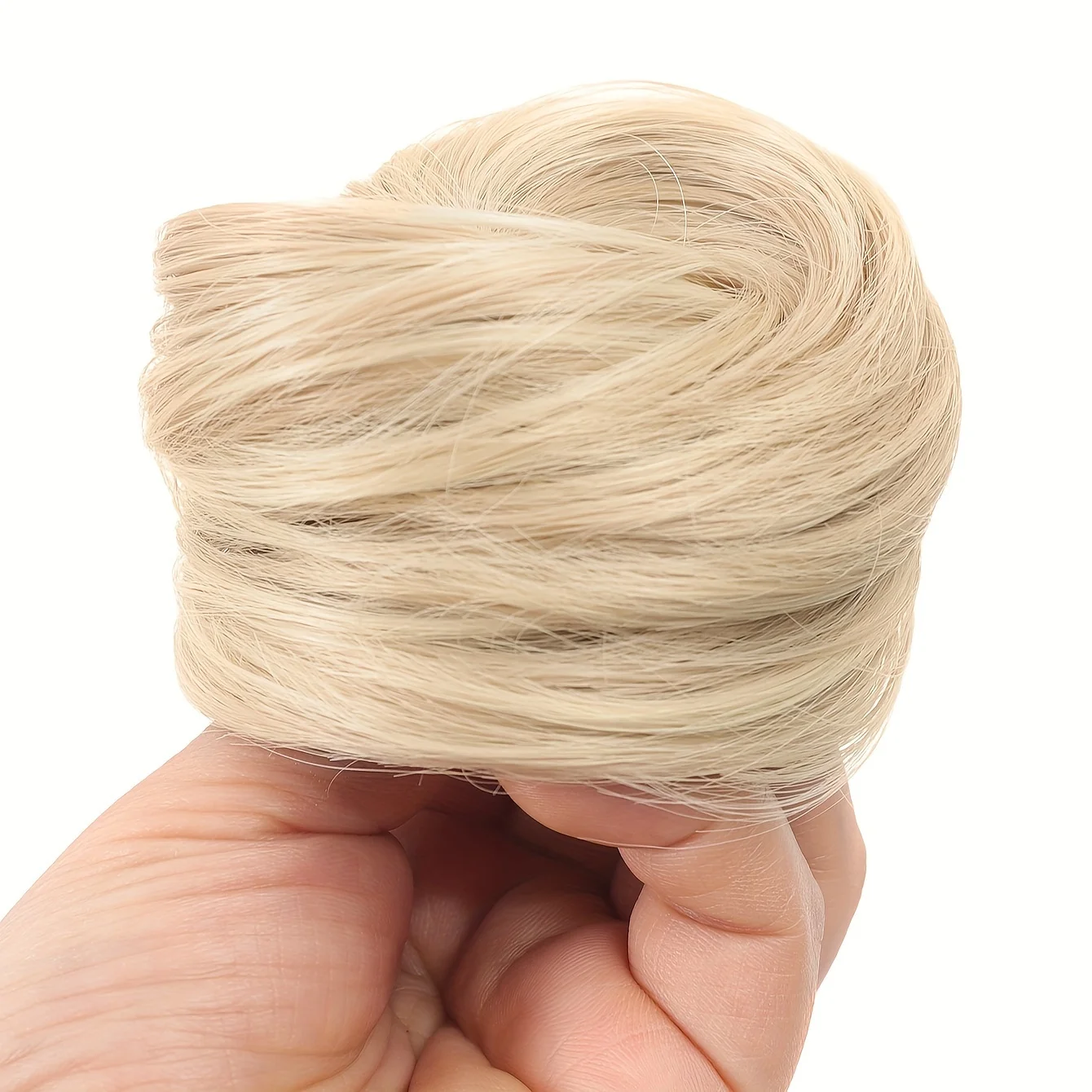 Synthetischer Chignon, elastisches Gummiband, künstlicher Haarknoten, zum Anklipsen auf der Haare, Schwanzverlängerung, Hochsteckfrisur, Haarteil, Pferdeschwanz für Frauen, Weihnachten