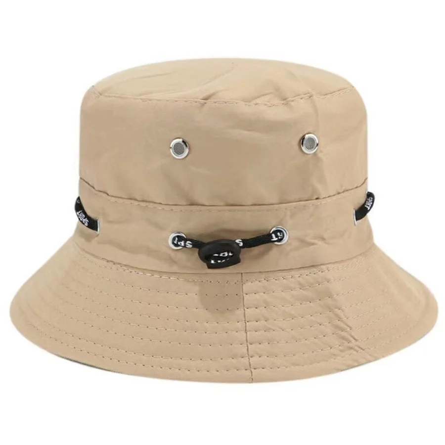 Stringed Fisherman Hat Foldable Breathable Sun Protection Bucket Hat for Men Women Girls Summer Travel Sport Hiking Beach Hat