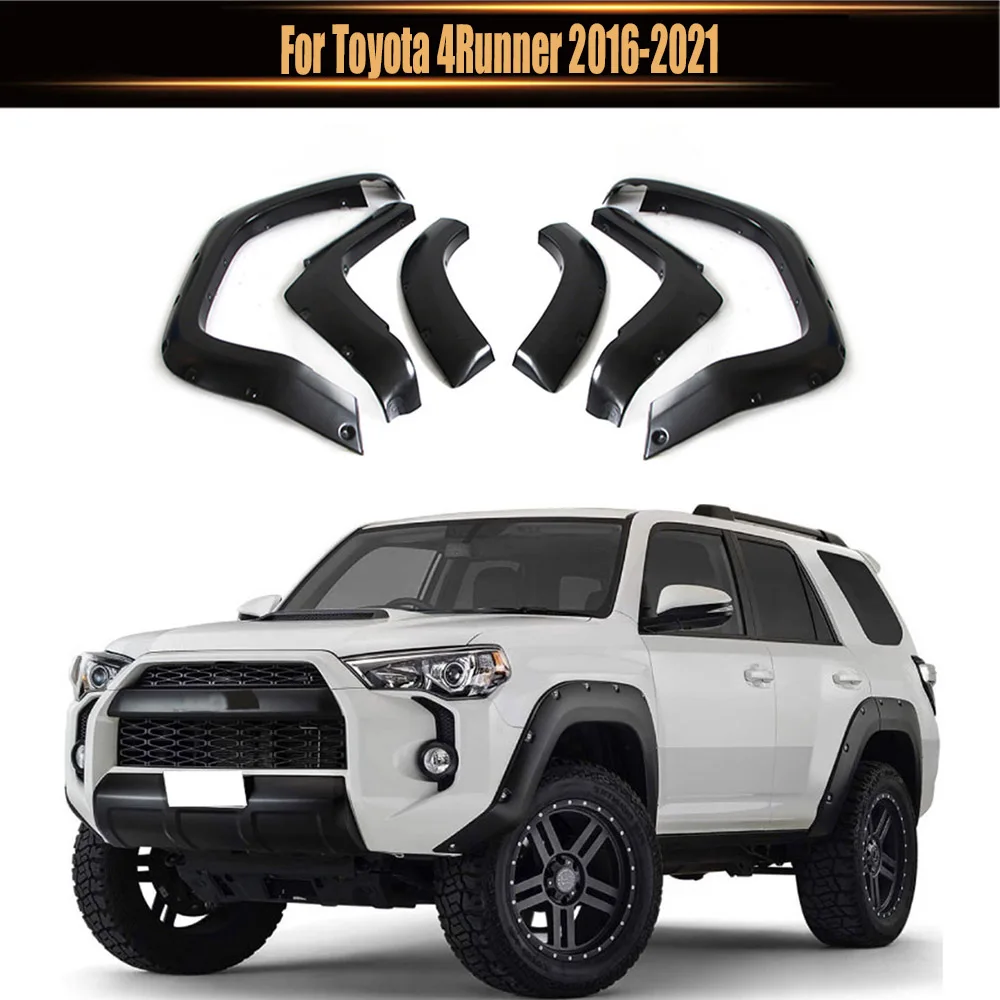 

Off-raod 4x4 Car Wheel Eyebrow Pickup Accessories Car Styling ABS Black Fender Flares Wheel For Toyota 4Runner 2016-2021