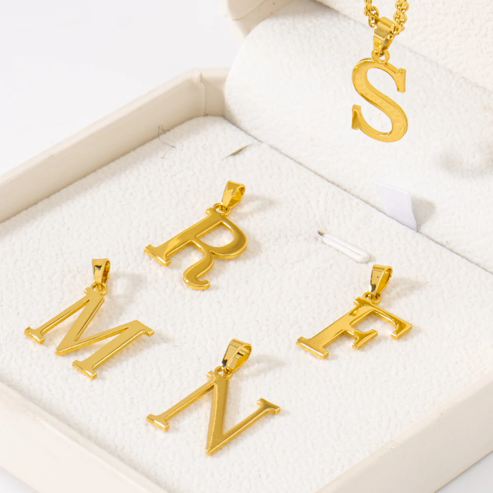 

Custom Alphabet Necklace Gold Plated Personalized Initial Jewelry Gift for Mother’s Day Women’s Day Wedding Party jewellery wo
