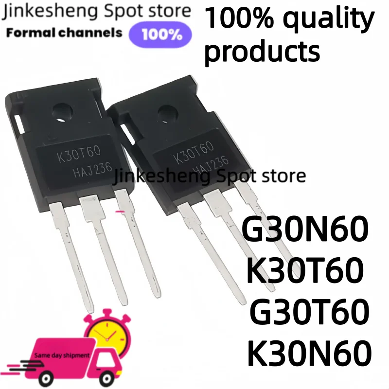 5-30pcs MOS G30N60 K30T60 G30T60 K30N60 IKW30N60T SGW30N60 IGW30N60T IKW30N60T TO-247 novos em estoque