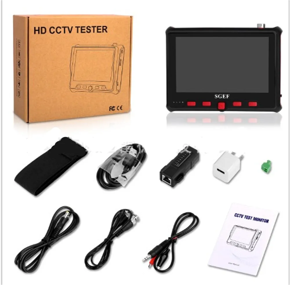 Imagem -06 - Monitor hd Cctv Tester Câmera Tester Cvbs Ahd Cvi Tvi 8mp 5mp 2mp 720p Utp Cabo Tester Ptz Utc Saída de 12v 43