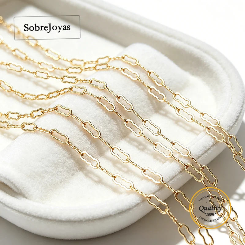 

14K Gold Filled Chain 1.4MM Unfinished Krinkle Chain for DIY Jewelry Minimalist Gold Necklace Wholesale Jewelry