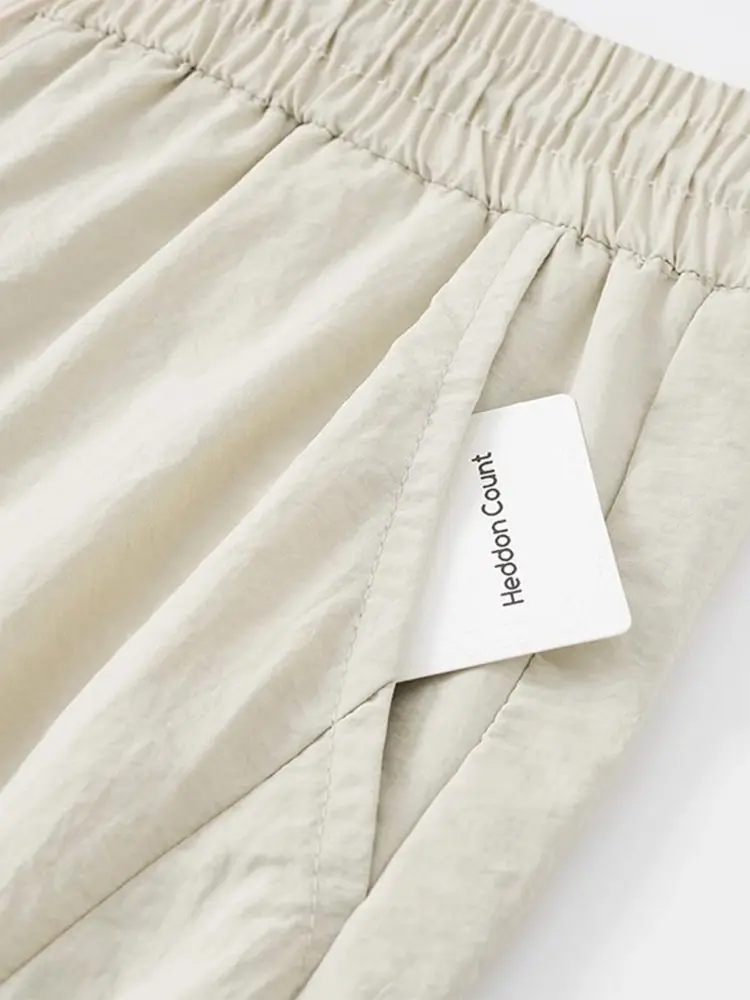 

Повседневные свободные брюки прямого кроя унисекс цвета хаки, летние, с завязками, струящиеся, молодежные, модные